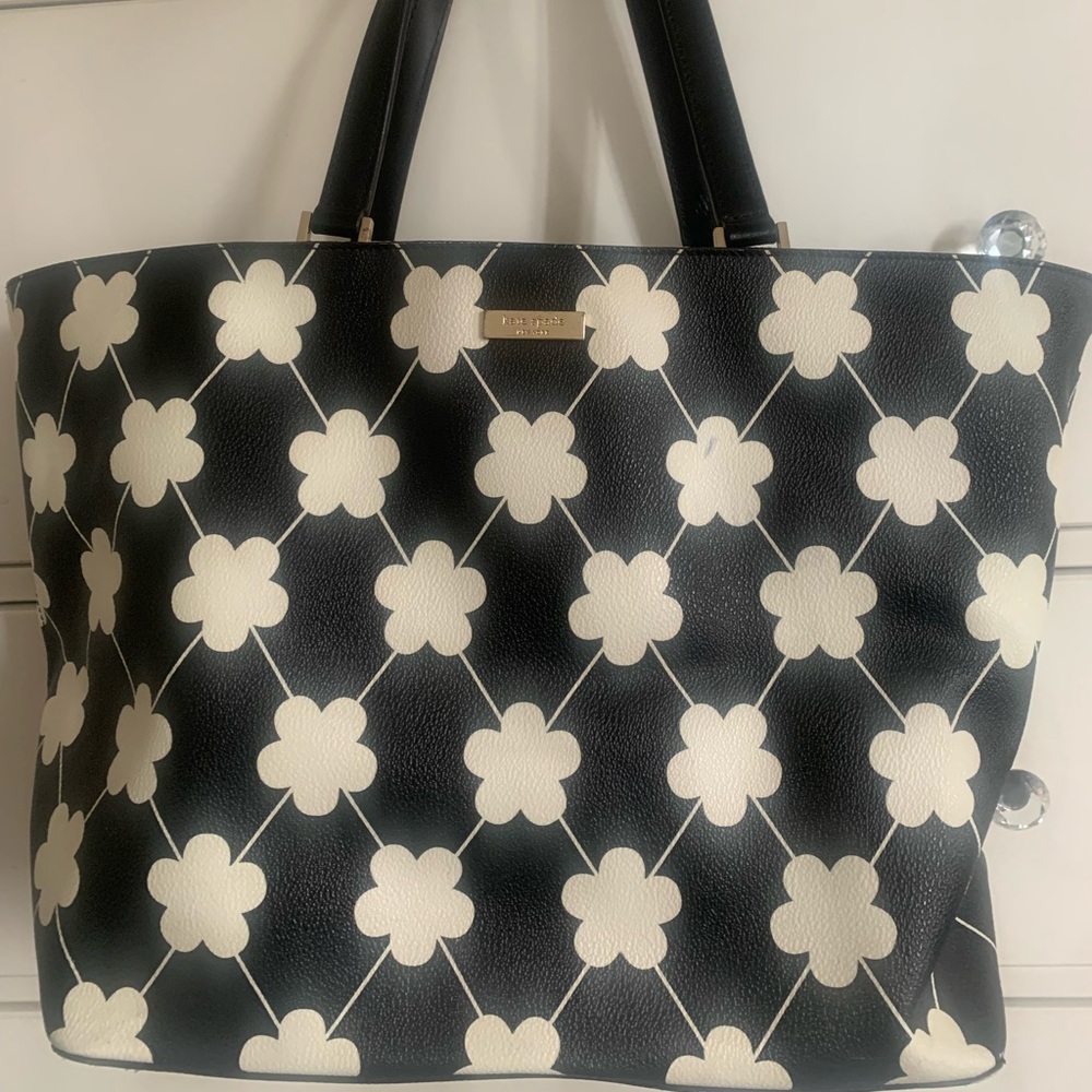 kate spade Black and White Floral Tote